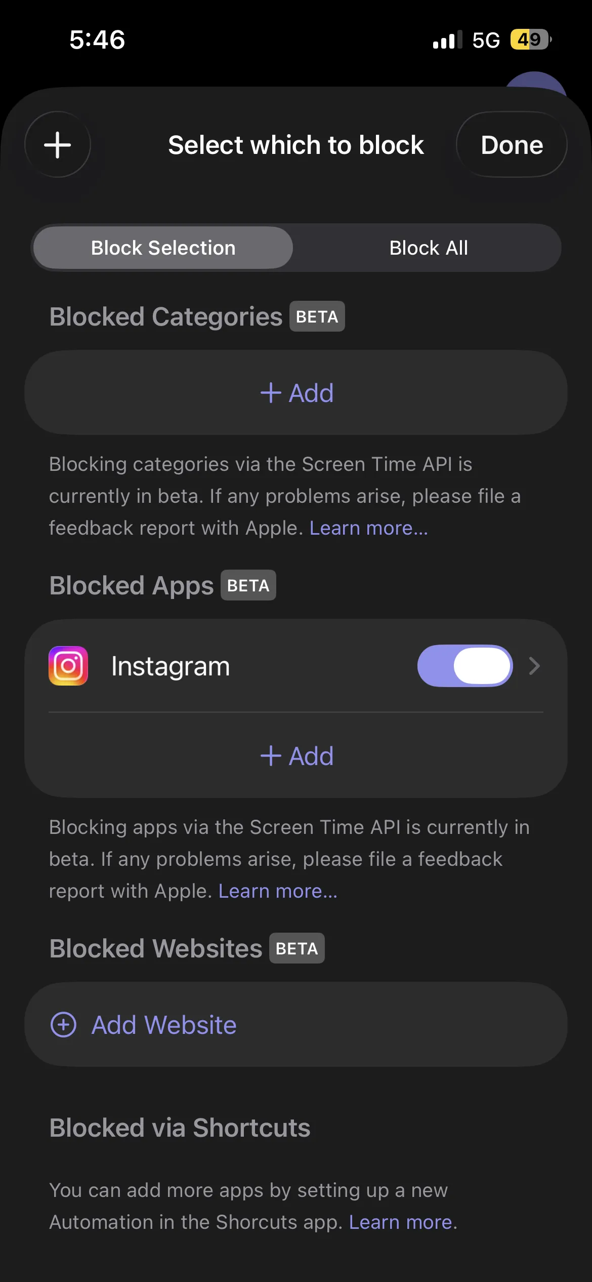 One Sec post-breathing prompt asking if you still want to open the app