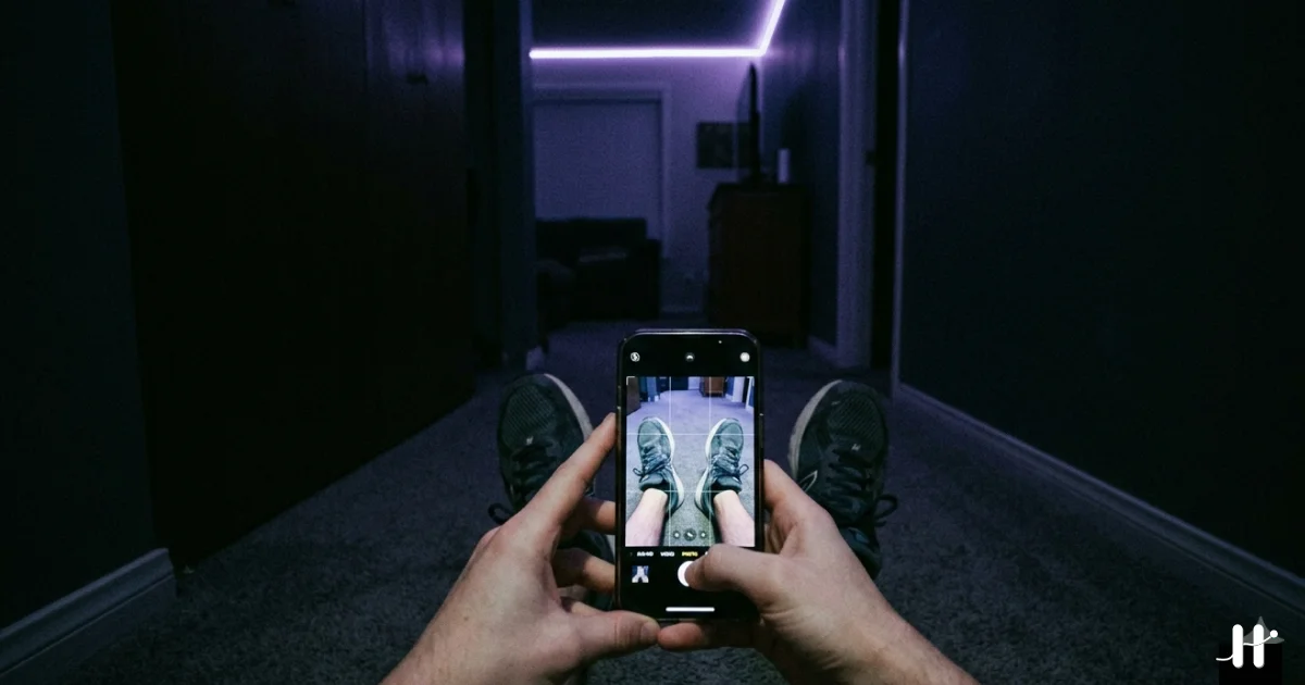 iPhone held up to photograph an open book, with a verification badge confirming the habit check-in is real